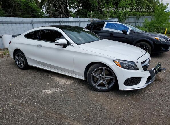 WDDWJ4KB0JF751679 2018 MERCEDES-BENZ C White Передня права чверть