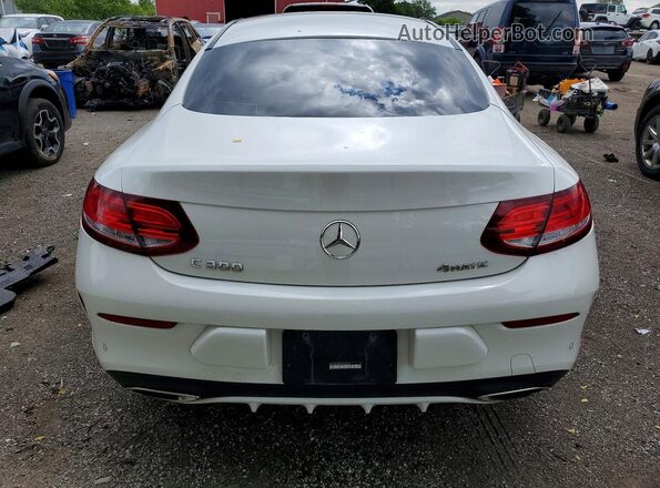 WDDWJ4KB0JF751679 2018 MERCEDES-BENZ C White Вид ззаду