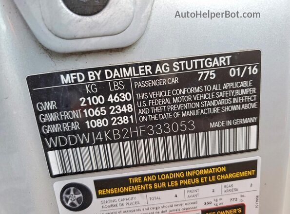 WDDWJ4KB2HF333053 2017 MERCEDES-BENZ C Silver Widok komory silnika