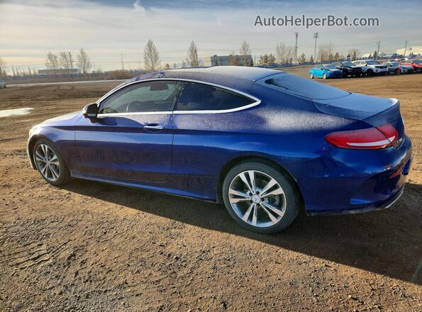WDDWJ4KB3HF352520 2017 MERCEDES-BENZ C Blue Rear left