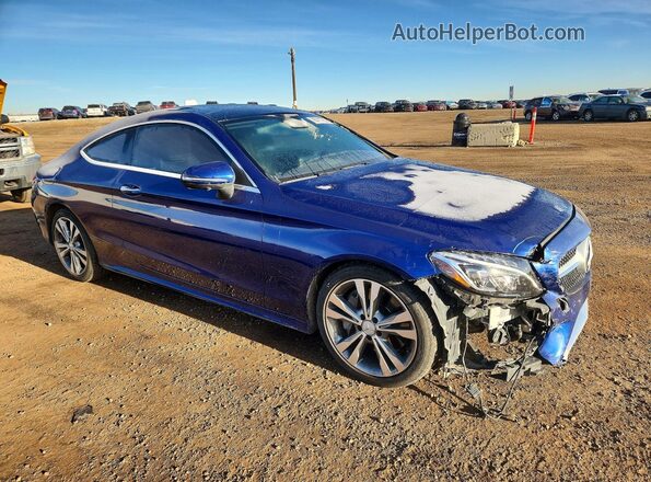 WDDWJ4KB3HF352520 2017 MERCEDES-BENZ C Blue Front right