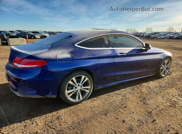 WDDWJ4KB3HF352520 2017 MERCEDES-BENZ C Blue Rear right