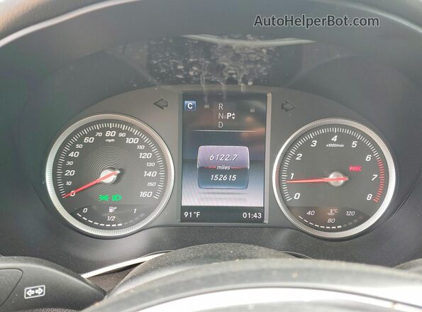 WDDWJ4KB4HF340828 2017 MERCEDES-BENZ C Серебряный Вид щитка приборов