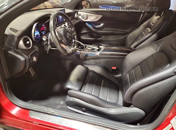 WDDWJ4KB4HF362408 2017 MERCEDES-BENZ C Black Widok wnętrza z przodu