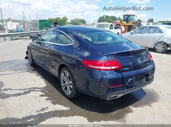 WDDWJ4KB5HF438573 2017 MERCEDES-BENZ C-CLASS Dark Blue Rear left