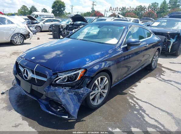 WDDWJ4KB5HF438573 2017 MERCEDES-BENZ C-CLASS Dark Blue Front left