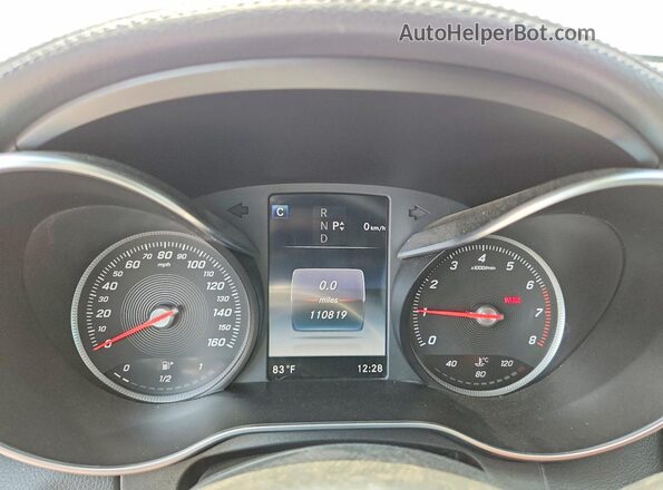 WDDWJ4KB7HF341164 2017 MERCEDES-BENZ C White Vista del cuadro de instrumentos