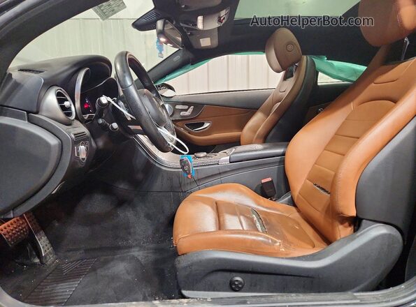 WDDWJ4KBXJF645126 2018 MERCEDES-BENZ C Black წინა სალონის ხედი