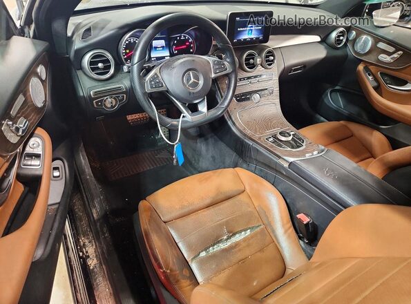 WDDWJ4KBXJF645126 2018 MERCEDES-BENZ C Black წინა პანელის ხედი