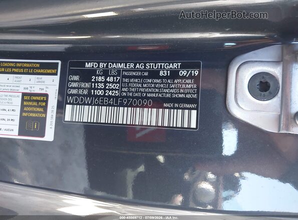 WDDWJ6EB4LF970090 2020 MERCEDES-BENZ AMG C 43 Серый Вид подкапотного пространства