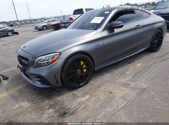 WDDWJ6EB9KF837744 2019 MERCEDES-BENZ AMG C 43 Gray Առջևի ձախ երեք քառորդ տեսարան