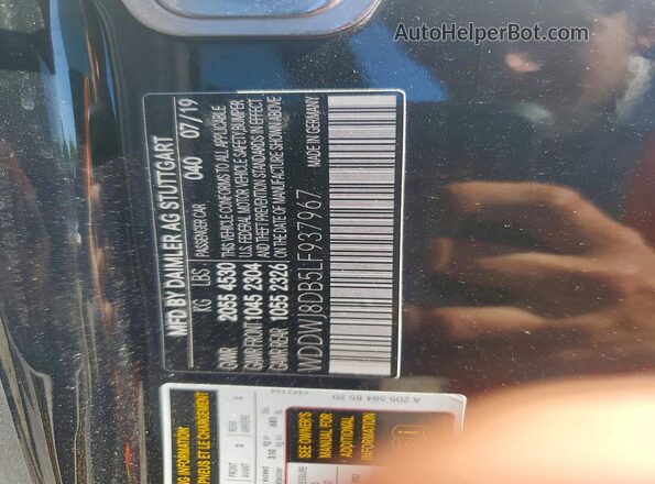 WDDWJ8DB5LF937967 2020 MERCEDES-BENZ C Black ძრავის განყოფილების ხედი