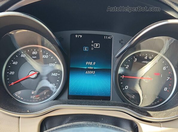 WDDWJ8DB7KF777220 2019 MERCEDES-BENZ C White Սարքավորումների վահանակի տեսք