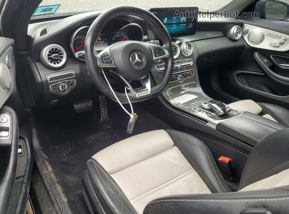 WDDWJ8GB0JF709271 2018 MERCEDES-BENZ C Gray წინა პანელის ხედი