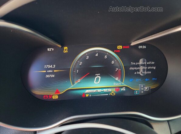 WDDWJ8HB0KF879744 2019 MERCEDES-BENZ C Серебряный Вид щитка приборов