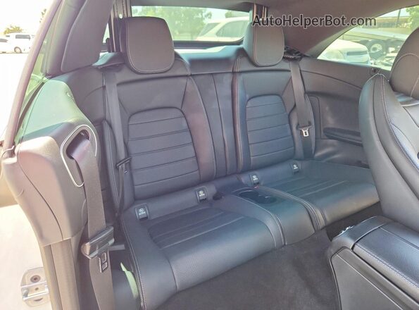 WDDWK4JB0JF669157 2018 MERCEDES-BENZ C White Rear seats view