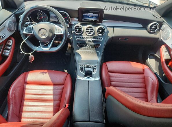 WDDWK4JB2JF663313 2018 MERCEDES-BENZ C White Widok deski rozdzielczej