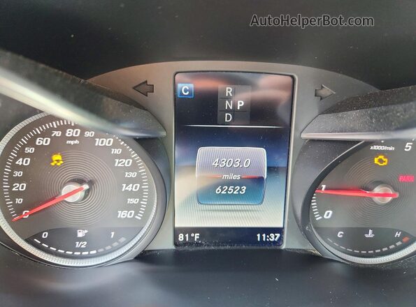WDDWK4JB2JF663313 2018 MERCEDES-BENZ C White Widok zestawu wskaźników