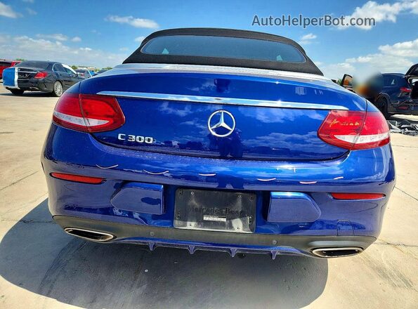 WDDWK4JB8JF598340 2018 MERCEDES-BENZ C Синий Вид сзади