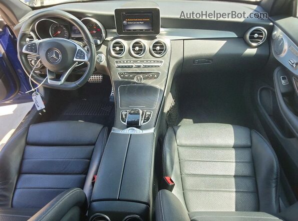WDDWK4JB8JF598340 2018 MERCEDES-BENZ C Синий Вид панели приборов