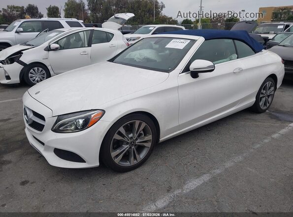WDDWK4KB9JF700596 2018 MERCEDES-BENZ C-CLASS White წინა მარცხენა ხედი სამი მეოთხედიდან