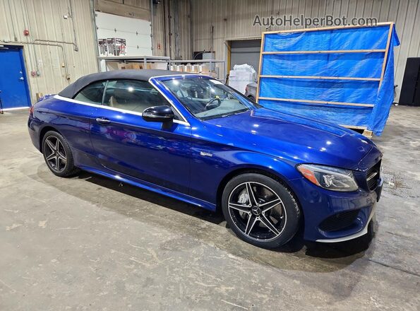 WDDWK6EB7HF570755 2017 MERCEDES-BENZ C Blue Передня права чверть
