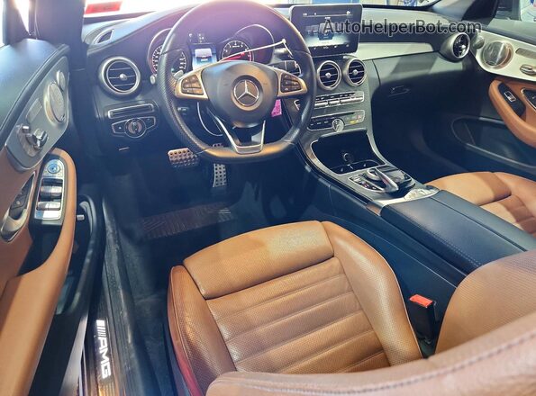 WDDWK6EB7HF570755 2017 MERCEDES-BENZ C Blue Вид панелі приладів