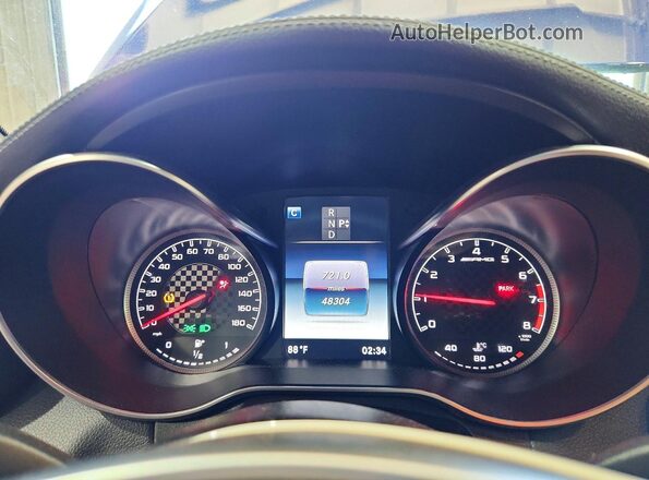 WDDWK6EB7HF570755 2017 MERCEDES-BENZ C Blue Вид щитка приладів