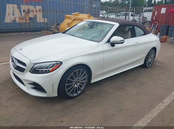 WDDWK8DB8KF857218 2019 MERCEDES-BENZ C-CLASS White Առջևի ձախ երեք քառորդ տեսարան