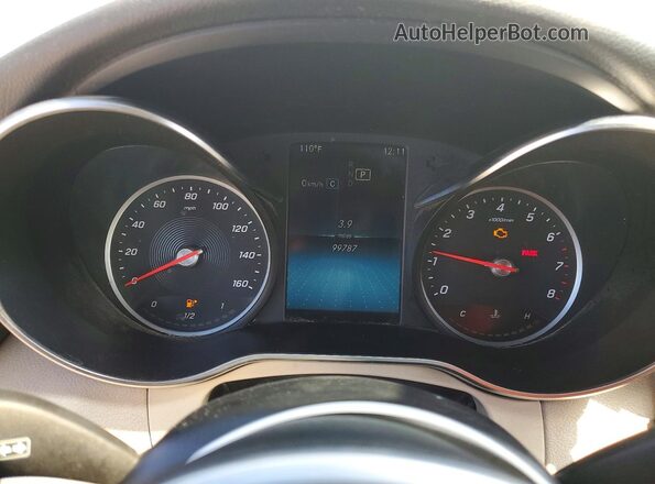 WDDWK8DBXKF931416 2019 MERCEDES-BENZ C White Widok zestawu wskaźników