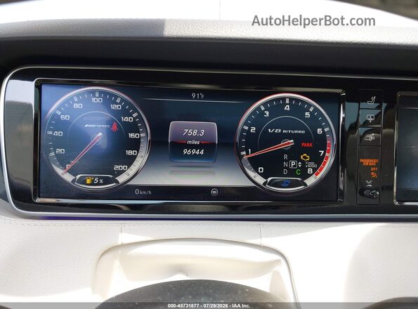WDDXJ7JB1GA016982 2016 MERCEDES-BENZ AMG S 63 White Вид задніх сидінь