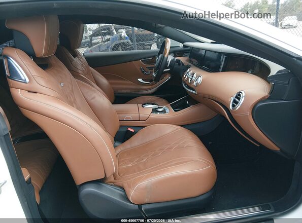 WDDXJ8FBXGA013237 2016 MERCEDES-BENZ S-CLASS Белый Вид салона спереди