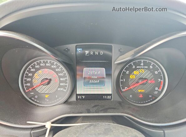WDDYK7HA3JA020697 2018 MERCEDES-BENZ AMG White Вид щитка приладів