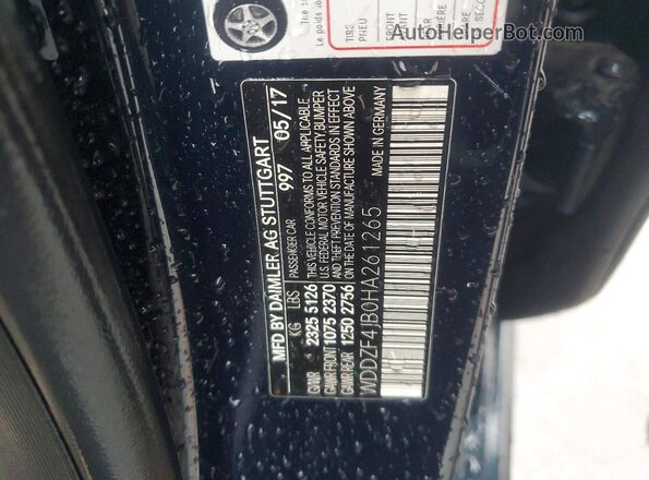 WDDZF4JB0HA261265 2017 MERCEDES-BENZ E Blue Vista del compartimento del motor