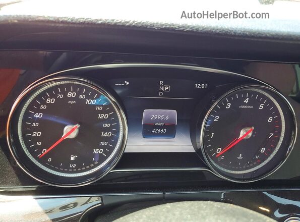 WDDZF4JB0KA643027 2019 MERCEDES-BENZ E Red Вид щитка приладів
