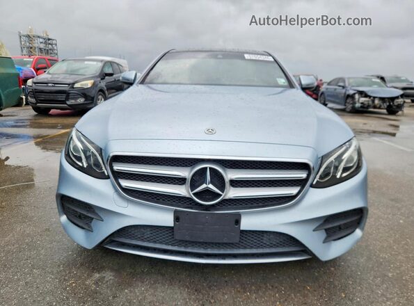 WDDZF4JB4JA358989 2018 MERCEDES-BENZ E Blue Front view