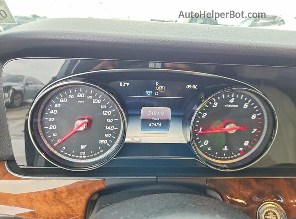 WDDZF4JB4JA358989 2018 MERCEDES-BENZ E Blue Instrument cluster view