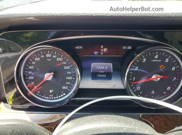 WDDZF4JB6HA009925 2017 MERCEDES-BENZ E Черный Вид щитка приборов
