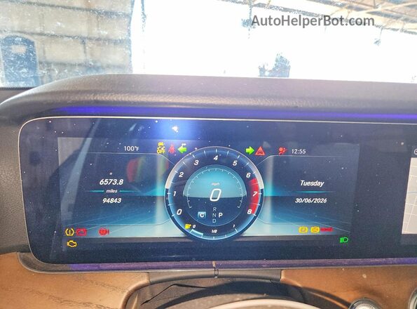 WDDZF4JB6KA658678 2019 MERCEDES-BENZ E White Вид щитка приладів