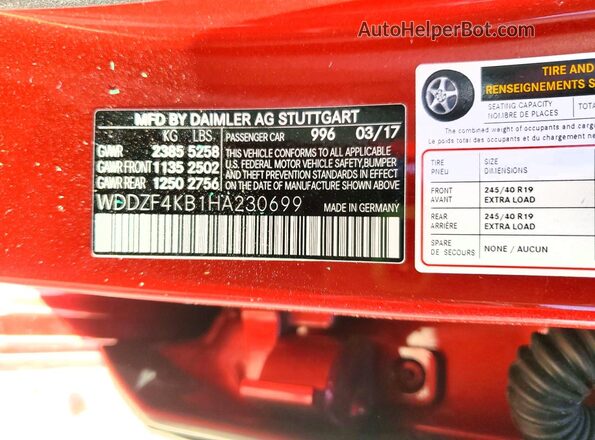 WDDZF4KB1HA230699 2017 MERCEDES-BENZ E Black Engine compartment view
