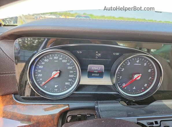 WDDZF4KB1JA344921 2018 MERCEDES-BENZ E White Вид щитка приладів