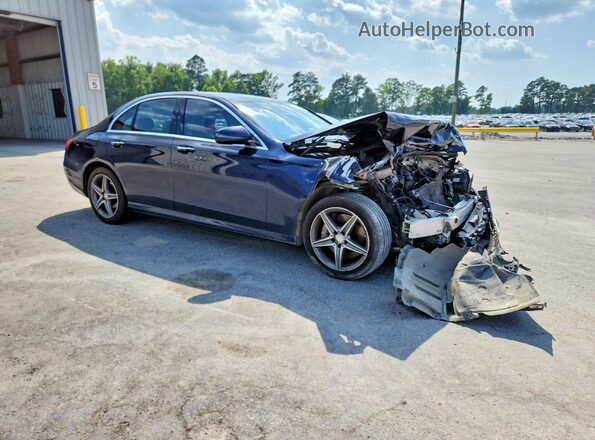 WDDZF4KB2HA025098 2017 MERCEDES-BENZ E Blue Front right