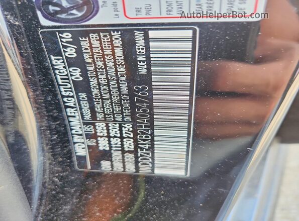 WDDZF4KB2HA054763 2017 MERCEDES-BENZ E Черный Вид подкапотного пространства