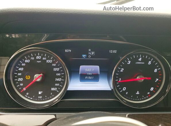 WDDZF4KB2HA091540 2017 MERCEDES-BENZ E Gray Vista del cuadro de instrumentos