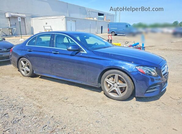 WDDZF4KB2HA193713 2017 MERCEDES-BENZ E Синий Передняя правая четверть