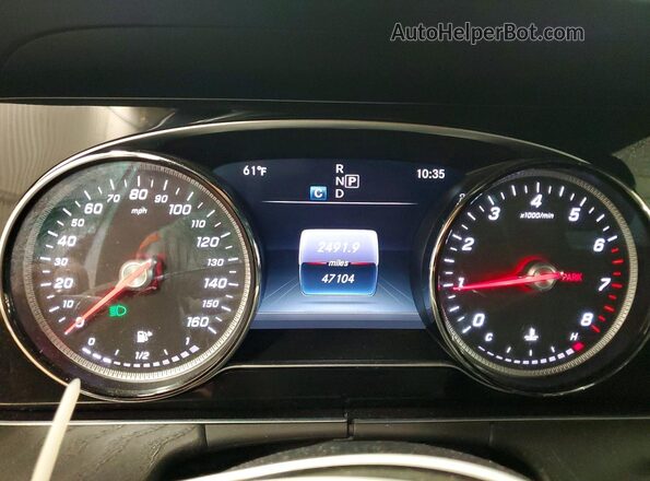 WDDZF4KB3HA188097 2017 MERCEDES-BENZ E Silver ხელსაწყოთა პანელის ხედი