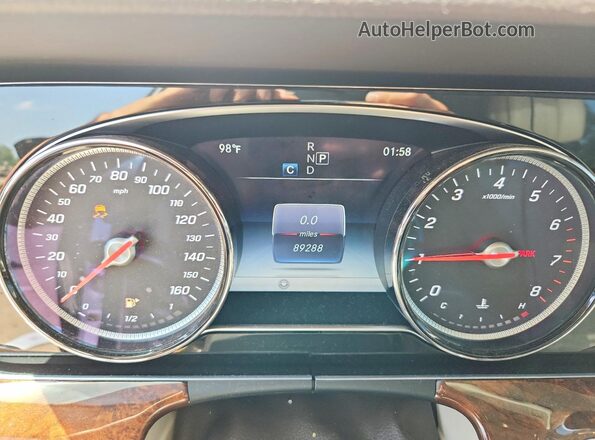 WDDZF4KB3HA227254 2017 MERCEDES-BENZ E Silver Instrument cluster view