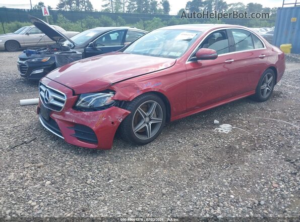 WDDZF4KB4HA075551 2017 MERCEDES-BENZ E-CLASS Red Առջևի ձախ երեք քառորդ տեսարան