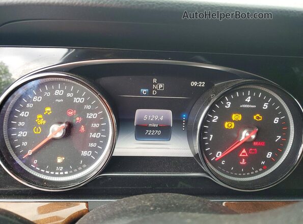 WDDZF4KB7KA512594 2019 MERCEDES-BENZ E Black ხელსაწყოთა პანელის ხედი