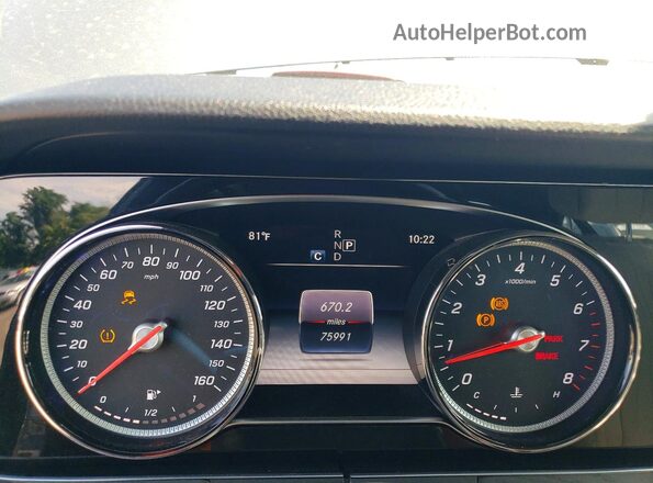 WDDZF4KB8HA155323 2017 MERCEDES-BENZ E Charcoal Вид щитка приладів